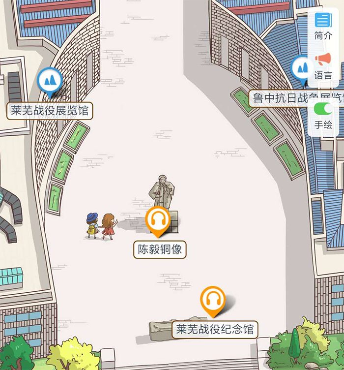 山東萊蕪戰役紀念館手繪地圖、語音講解、電子導覽等系統功能上線啦.png