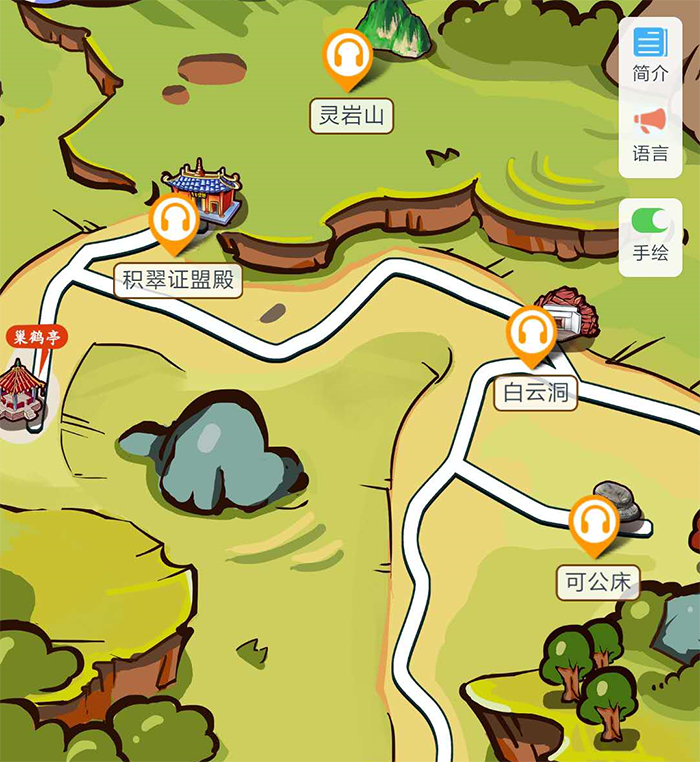 山東濟(jì)南靈巖寺旅游景區(qū)手繪地圖、語(yǔ)音講解、電子導(dǎo)覽等功能上線(xiàn)啦.png