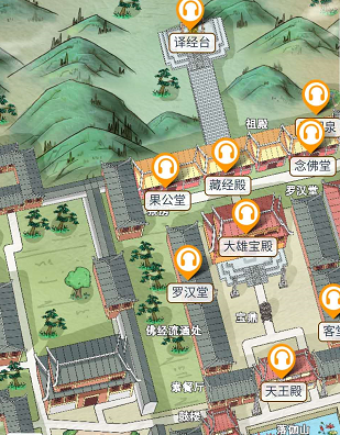 山東省廬山東林寺電子導覽、語音講解、手繪地圖等智能導覽系統(tǒng)功能上線了.png