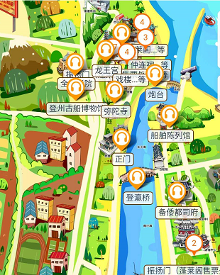 山東省煙臺市5A風景區蓬萊閣手繪地圖、語音講解、電子導覽功能上線4.png