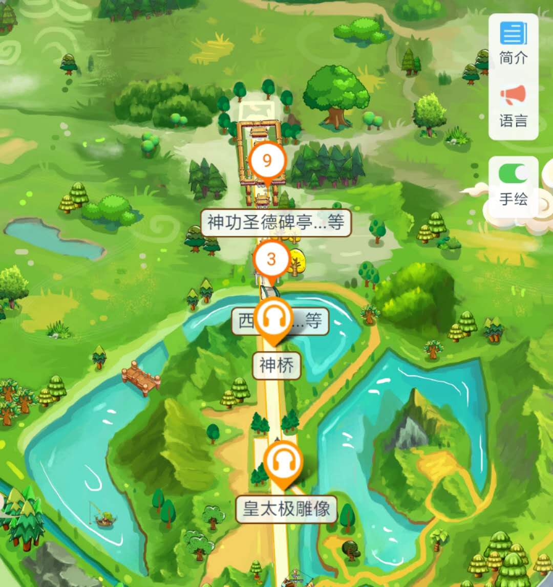遼寧沈陽北陵公園手繪地圖、語音講解、智能導覽.jpg