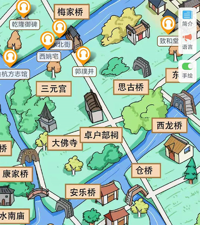 2020年浙江塘棲古鎮手繪地圖、語音講解、電子導覽等智能導覽系統上線.png
