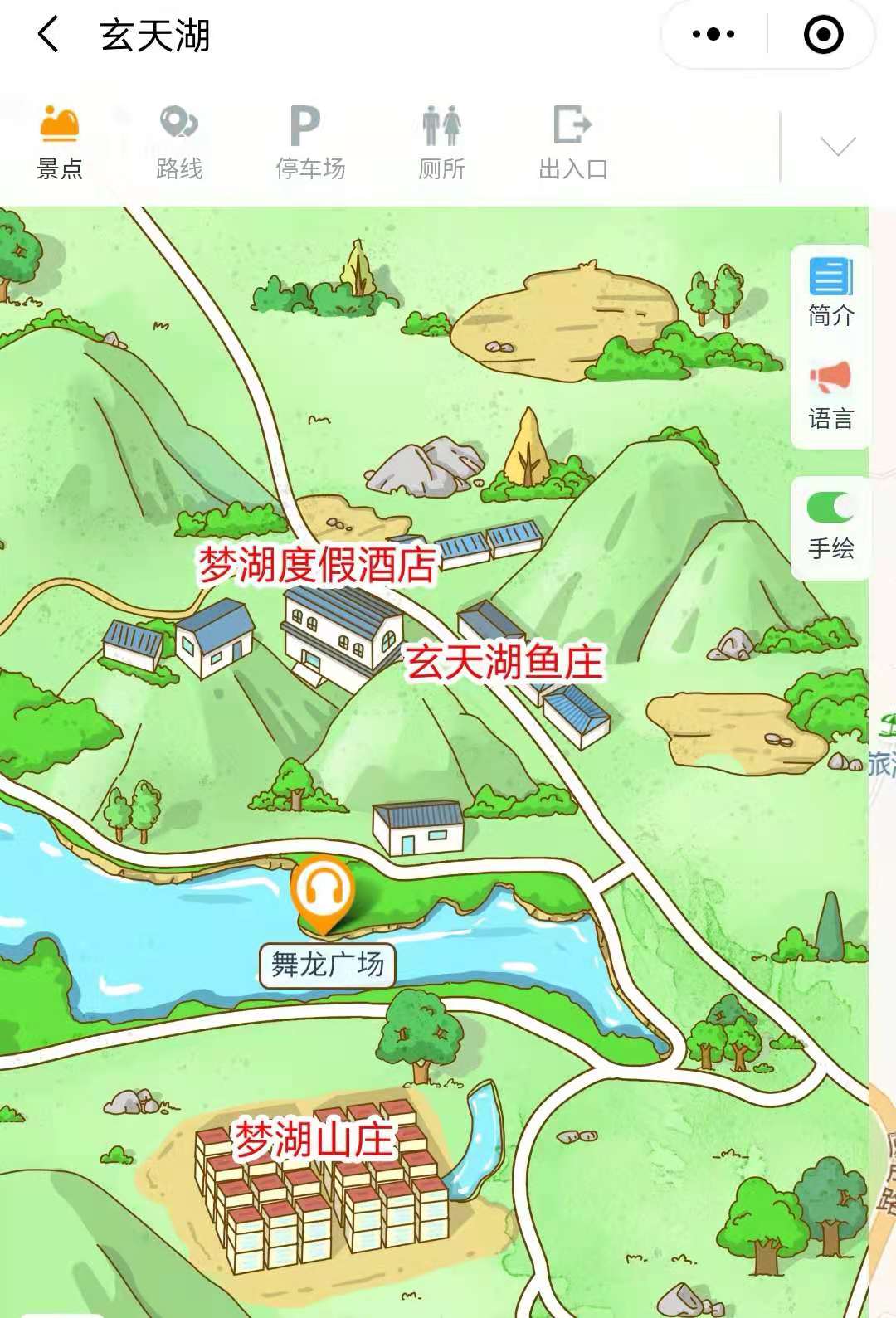 2021重慶玄天湖景區手繪地圖，電子導覽，語音講解系統上線.jpg