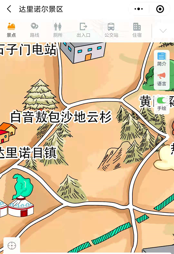 內蒙古達里諾爾自然保護區手繪地圖、語音講解、電子導覽等智能導覽系統上線.png