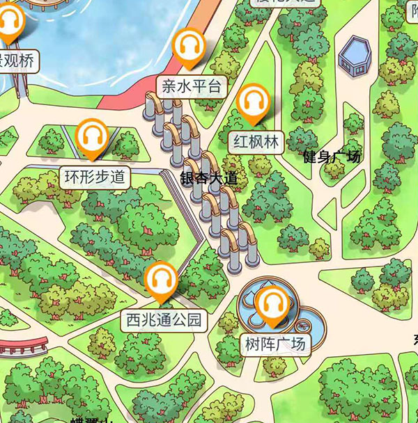 石家莊西兆通公園休閑娛樂融合現(xiàn)代科技智慧導(dǎo)覽功能，讓公園更具特色.jpg